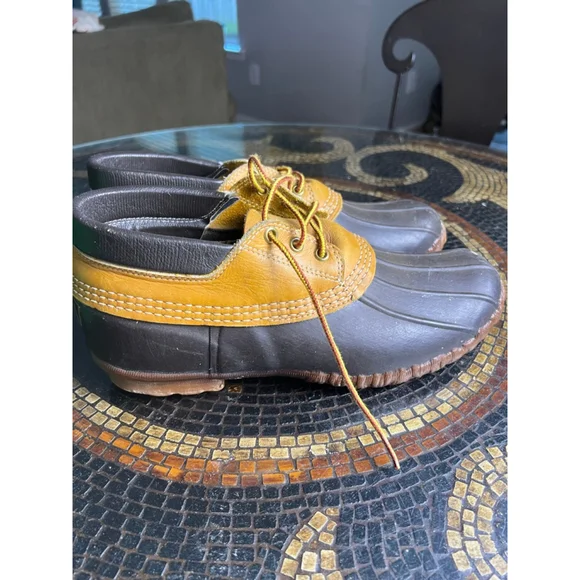 L.L. Bean Maine Hunting Shoe Duck Shoes 10MMade in USABrown Leather Rubber